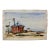 Henry Emil Salloch Original Watercolor on Paper Industrial Coastal Landscape. For Sale