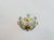 Vintage Water Green Floral Flush Mount Chandelier, Hand-Painted Glass Flower Ceiling Light, Mid-Century Brass Light Fixture - Pair For Sale - Image 17 of 17