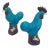 Chinese Turquoise Porcelain Roosters - A Pair For Sale