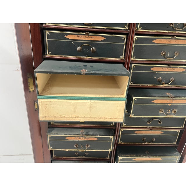 19th Century Louis Philippe Mahogany Veneer Filing Cabinet For Sale - Image 17 of 18