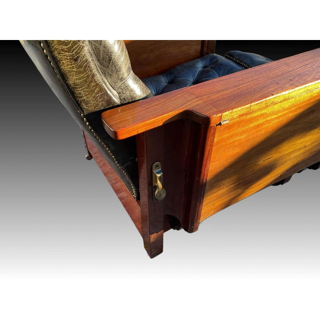 Wood Glenisters Patent Reclining Gaming Armchair in Mahogany For Sale - Image 7 of 18