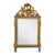 Giltwood Louis XVI Style Mirror With Green Accents, Circa 1920 For Sale