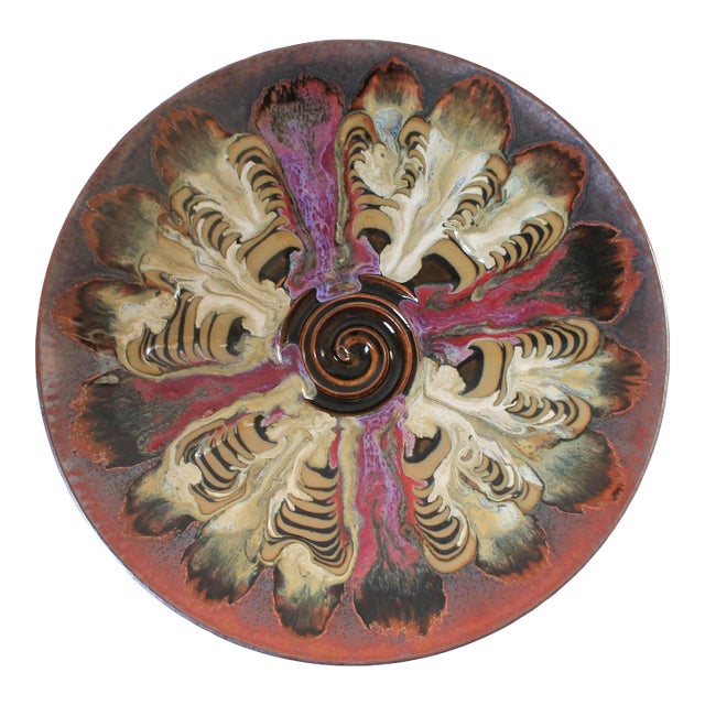 Studio Pottery Hand Thrown Large Flaring Bowl For Sale