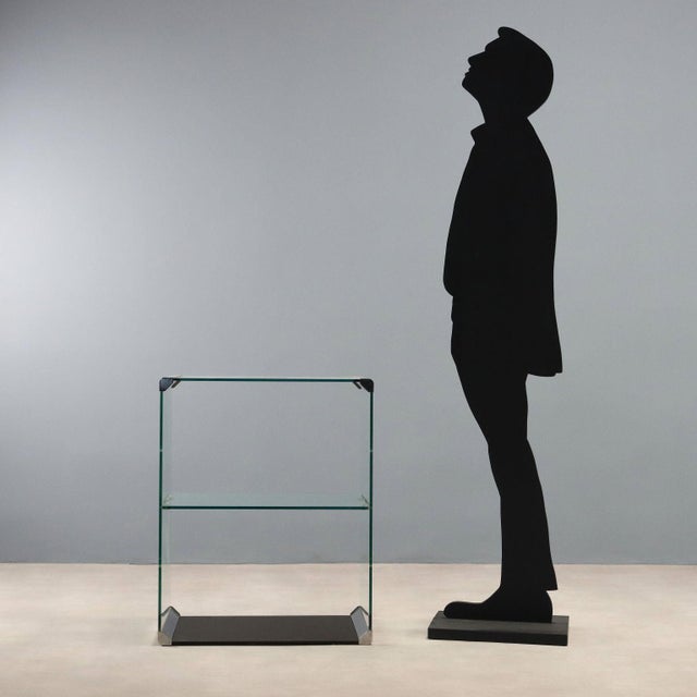 Vintage Italian Glass Brass Shelf from Gallotti & Radice, 1960s For Sale - Image 3 of 9
