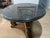 Attributed to Kreiss Harp Dining Base with Granite Top with Custom Finish Table base is not marked 4ft x 32h