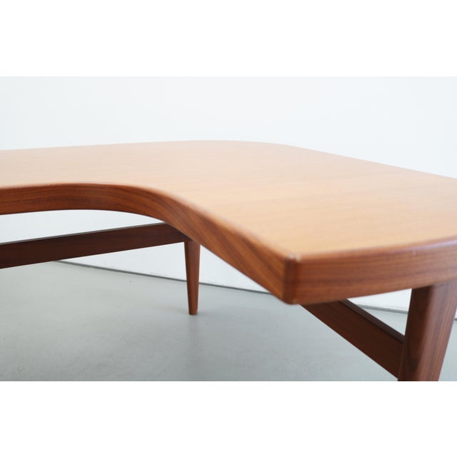 Large Boomerang Coffee Table in Teak, Denmark, 1960s For Sale - Image 6 of 12