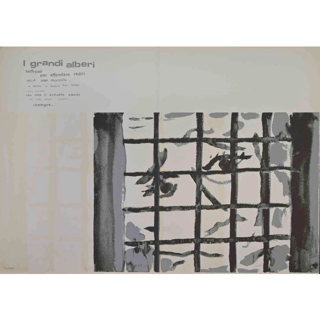 Ennio Pouchard, The Big Trees, I Grandi Alberi, Screenprint, 1970s For Sale