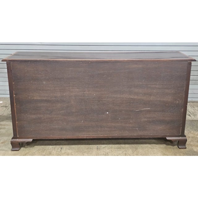 Wood Late 20th Century Stickley Banded Mahogany Dresser Chest of Drawers Dovetail Construction For Sale - Image 7 of 15