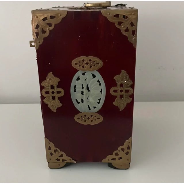 1990s Vintage Chinese Rosewood Jewelry Box For Sale - Image 5 of 13