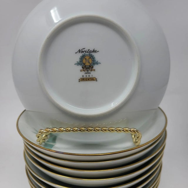 Mid-Century Modern Set of 11 Sauce Bowls Noritake China Oriental 6341 Made in Japan 1960s Vintage Tableware For Sale - Image 3 of 8