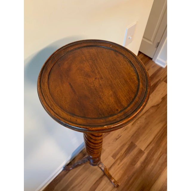 Victoria Mahogany Torchere Jardinere Stand For Sale In Atlanta - Image 6 of 6