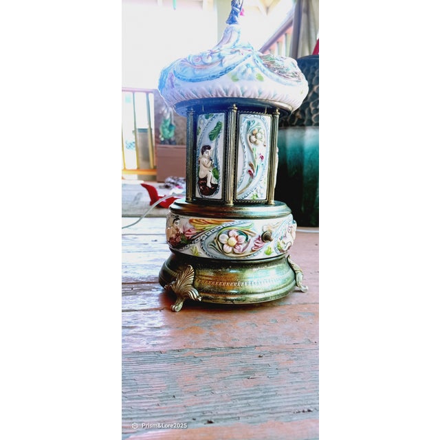 Reuge Capodimonte Porcelain Musical Carousal For Sale - Image 10 of 15