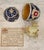 Pierre Lorren Handmade Faberge Egg Style Trinket Fabergé Egg Style Austrian Crystal Diamond Pure Gold Deco Hand Painted 5 Star Egg & Handmade Bracelet For Sale In Washington DC - Image 6 of 12