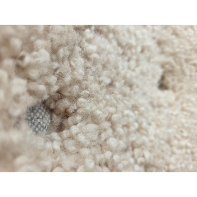 Danish High-Backed Armchair in Sheepskin by Alfred Christensen for Slagelse Møbelværk, 1960s For Sale - Image 6 of 18
