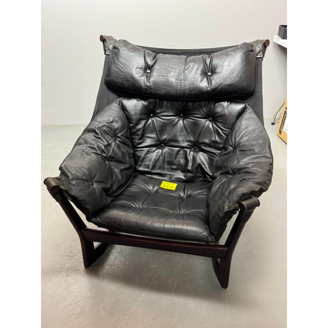 Mid-Century Trega Sling Lounge Chairs by Tormod Alnæs for Sørlie Møbler, Norway, 1970s For Sale - Image 6 of 17