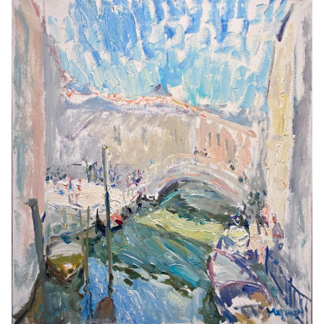 Georgij Moroz, Near the Rialto Bridge, Venice, 1999, Painting For Sale - Image 4 of 8