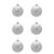 Contemporary Glass Ball Ornaments with Snowflake (Set of 6) For Sale - Image 3 of 3