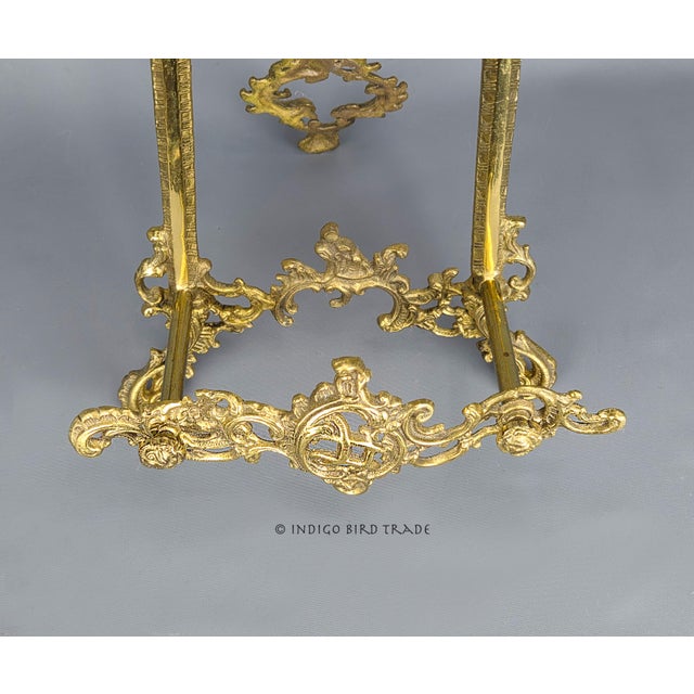 Metal 21" Vintage Metal Easel Stand Display Recipe Book Holder For Sale - Image 7 of 8