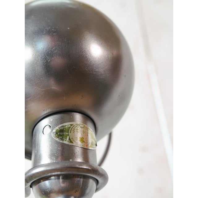 1950s Jieldé Three-Arm Workshop Lamp on Brake Disc, 1950s For Sale - Image 5 of 14