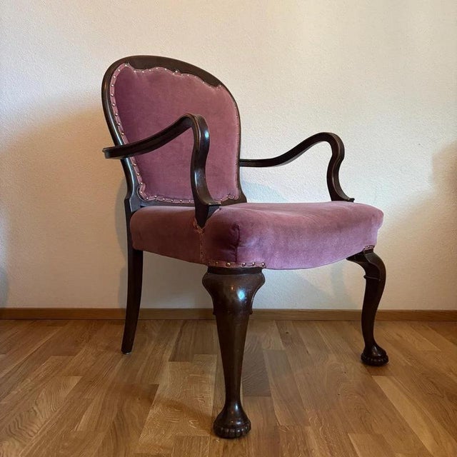 Wood Antique English Armchairs, 1800s, Set of 2 For Sale - Image 7 of 16