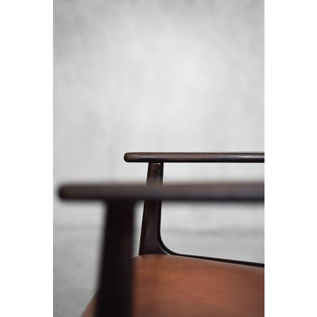 Mid-Century Scandinavian Modern Mahogany Office Chair, 1960s For Sale - Image 6 of 16