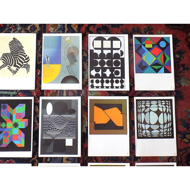 Vintage Mid Century Modern Diminutive Abstract Victor Vasarely ...