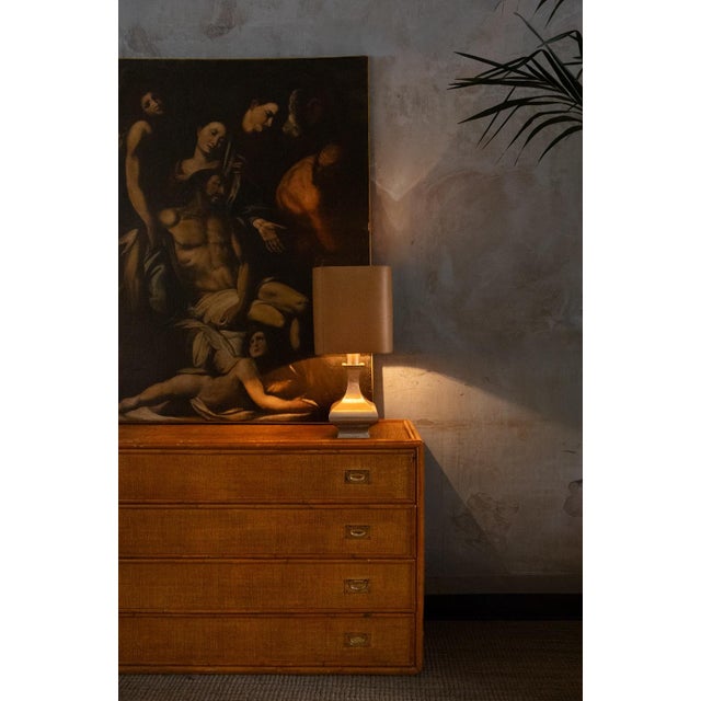 Bamboo and Rush Fabric Chest of Drawers, 1970s For Sale - Image 4 of 6