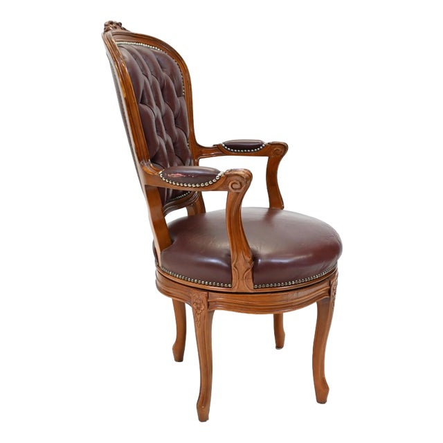 Chesterfield Leather Office Chair For Sale