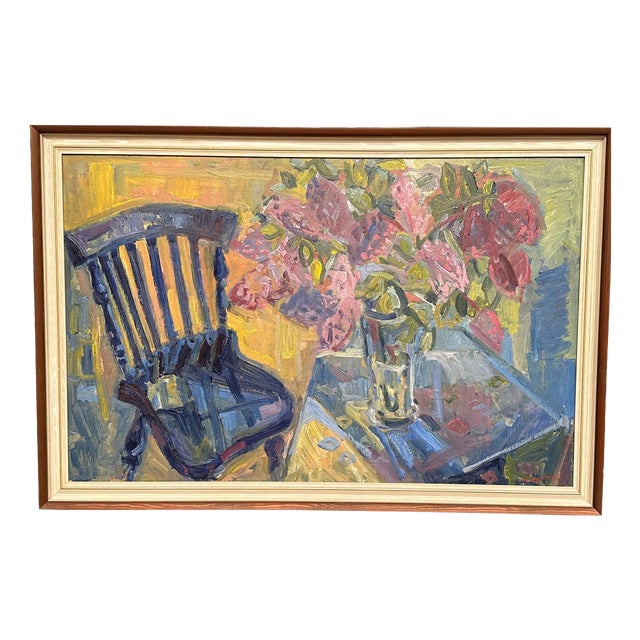 Allan Lindqvist, Stilleben, 1958, Oil Painting on Panel, Framed For Sale