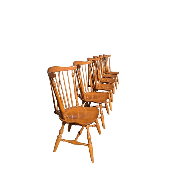 Vintage Ethan Allen Heirloom Fiddleback Duxbury Maple Wood Dining