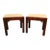 Pair of Vintage W & J Sloane Ming-Style Hardwood Benches With Corner Spandrels For Sale