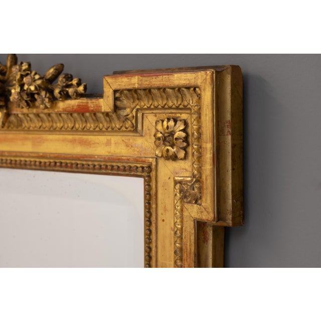 Late 19th Century Antique Gilded Overmantel Mirror, 1890 For Sale - Image 5 of 8