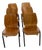 Late 20th to Early 21st Century Modern Walnut Molded Plywood Chairs Stackable Connectable Refinished Set of 6 For Sale