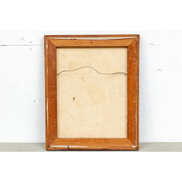 Textile Tromp l'Oeil Still Life Oil Painting on Canvas With Faux Bois Wood Grain Background For Sale - Image 7 of 9
