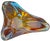 Glass Mid 20th Century Venetian Murano Style Amber Sommerso Art Glass Biomorphic Dish Bowl For Sale - Image 7 of 11