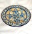Stunning antique Moroccan bowl with blue, yellow, and terracotta moorish design from the late 19th century. The piece has...