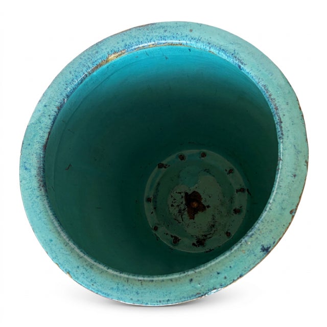 Antique Chinese Dragon Egg Art Pottery Dragon Jardinière Planter Pot For Sale - Image 9 of 11