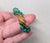 Napier Vintage 1960s Signed Napier Goldtone Faux-Jade Beaded Twisted Bracelet For Sale - Image 4 of 8