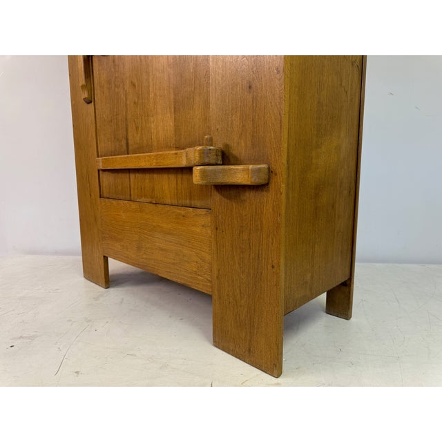 Brutalist Oak Cabinet, 1960s For Sale - Image 11 of 11