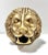 A substantial vintage solid brass lion head with a deeply modeled mane and expressive sculptural features. Heavy for its...