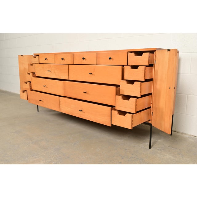 Paul McCobb Planner Group 20-Drawer Dresser or Credenza, Newly Refinished For Sale In South Bend - Image 6 of 16