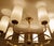 Large Vintage Italian Glass and Brass Chandelier, 1950s For Sale - Image 14 of 18