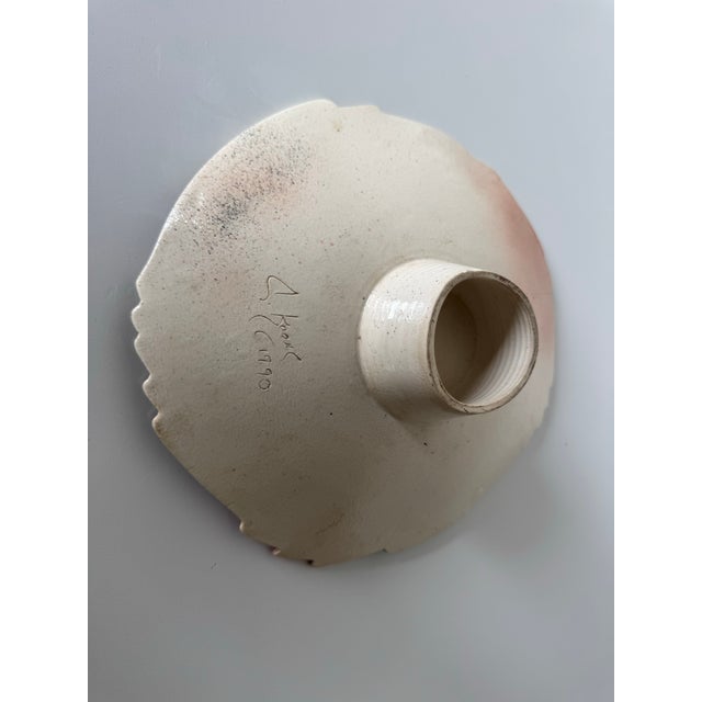 Charcoal 1990s J. Koons Signed Art Ceramic Pedestal Bowl For Sale - Image 8 of 12