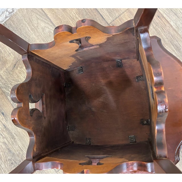 Antique Art Nouveau Edwardian Style Parlor Occasional Lamp Table For Sale - Image 10 of 10