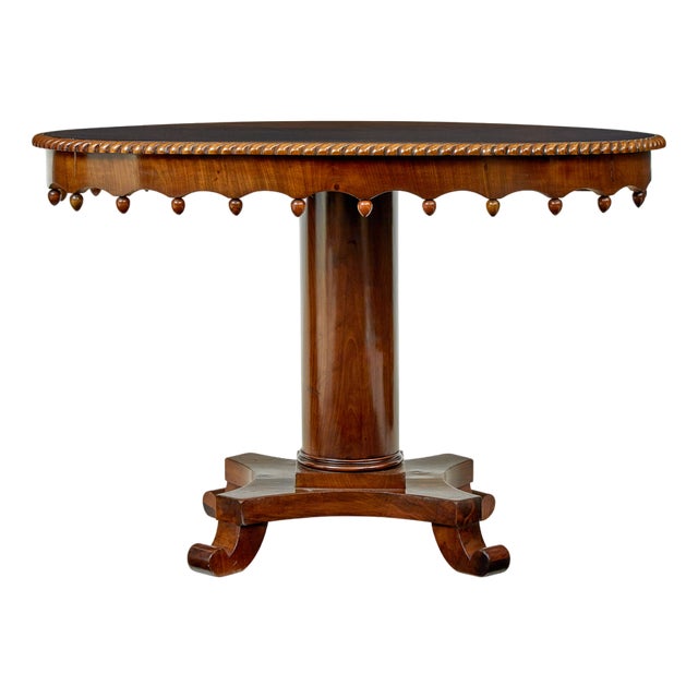 19th Century Flame Mahogany Oval Side Table, 1880s For Sale