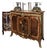 The Gilded Heirloom – Louis XVI-Inspired French Sideboard With Rich Wood Tones, Ornate Bronze Mounts & Gold Leaf Embellishments For Sale