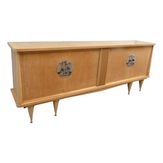 French Art Deco Burl Wood Grand Server Buffet and/or Credenza For Sale