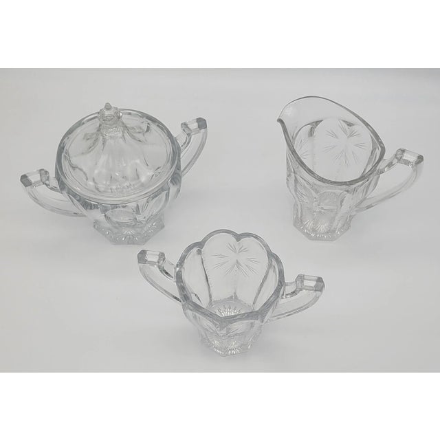 This is an outstanding set of Westmorland antique cut glass from the Edwardian to Art Deco Transitional Era. It includes...