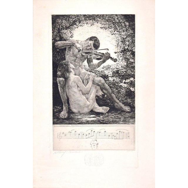 Bruno Héroux, Rosenlaube, Etching, 1909 For Sale - Image 3 of 3