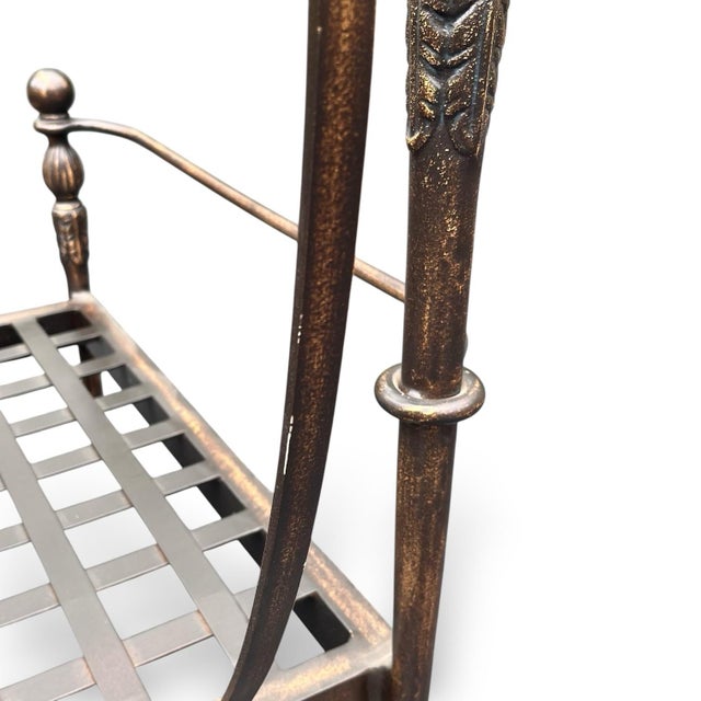 Michael Taylor Attributed Michael Taylor Montecito Armless Chair in Bronzed Aluminum For Sale - Image 4 of 7